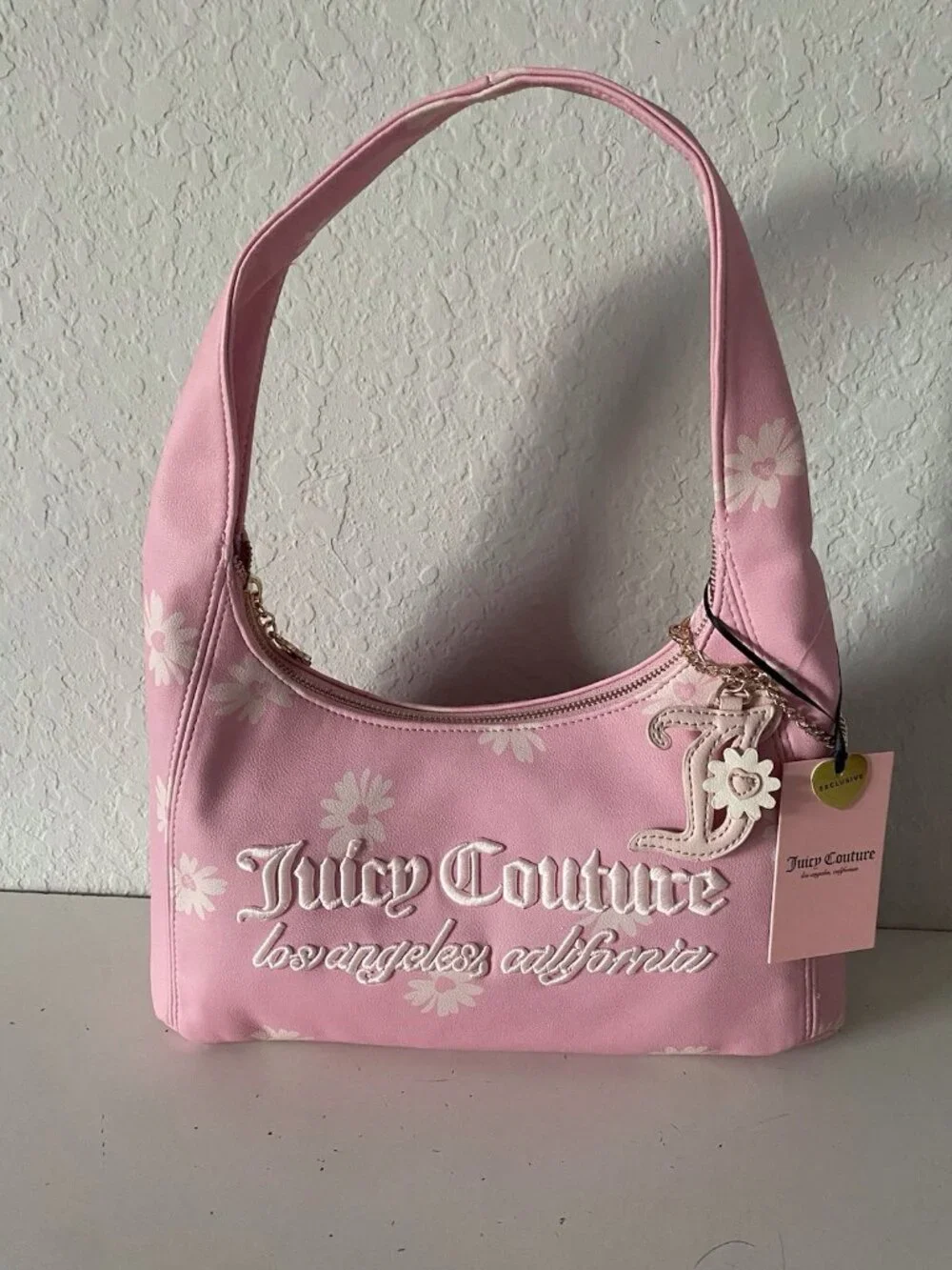 Juicy Couture Daisy For Juicy‎ Hobo/Coho Shoulder Bag Flamingo Pink Classic NEW
